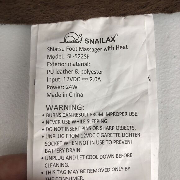 Snailax 2-in-1 Shiatsu Foot and Back Heat Massager SL-522S New Open Box - Picture 10 of 16